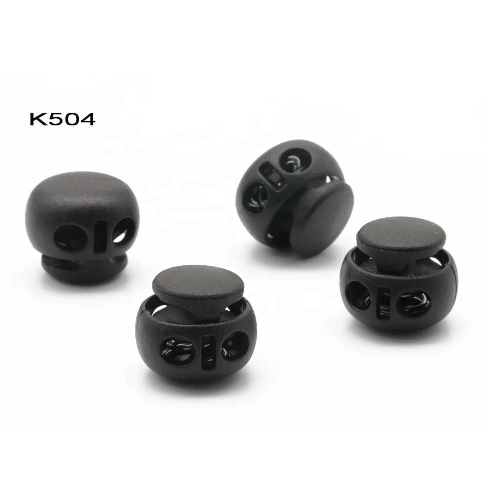 Upgraded Plastic Double Hole Cord Lock,Draw String Clip with Spring Toggle Stoppers Buttons for Drawstrings Cord Locks For Shoe
