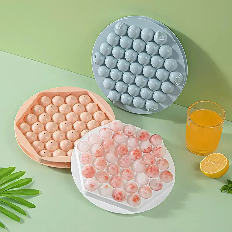 Round 37 Grids Reusable Sphere Ice Block Ball Maker Mold Moulds Cubes Trays