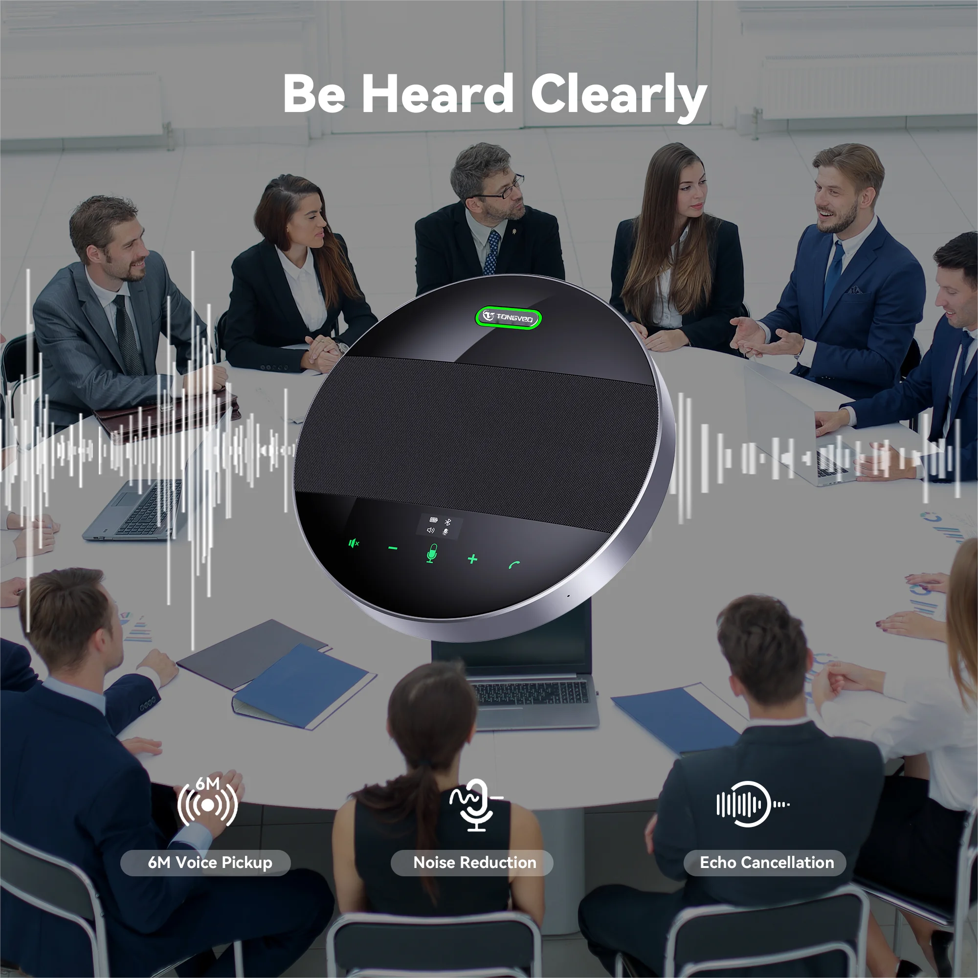 Best-seller Video Collaboration System with 1080P60FPS 3X Optical Zoom USB3.0 HDM1 PTZ Camera and Wireless BT Speakerphone