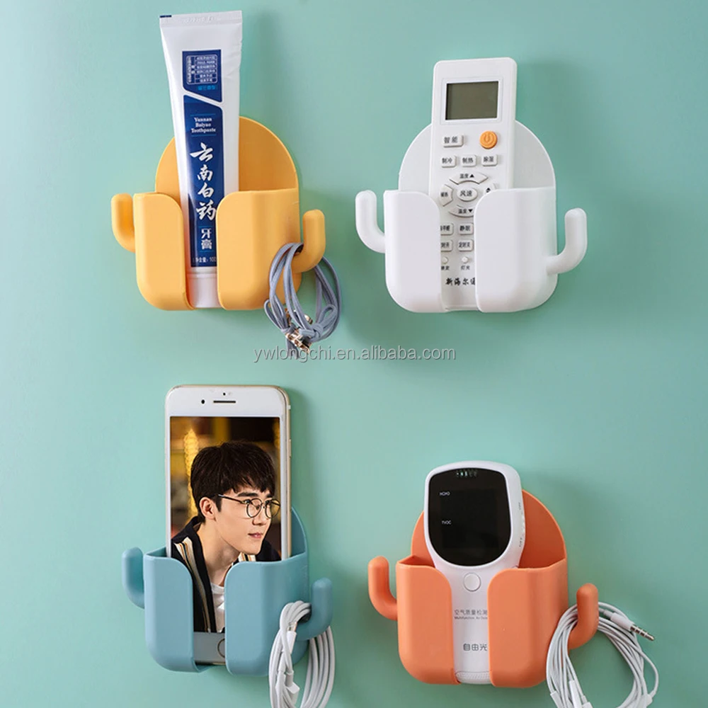 2022 Hot Selling Wall Charger Hook Mobile Phone Wall Mounted Phone Bracket Cell Phone Holder Storage for Wall