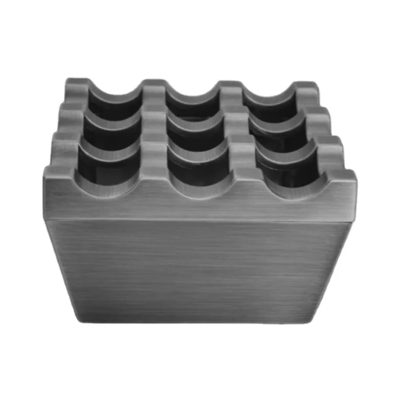 2024 New Design Customization With Multiple Options Ancient Zinc Color Covered Ashtray KTV Ashtray 9 Hole Ashtray
