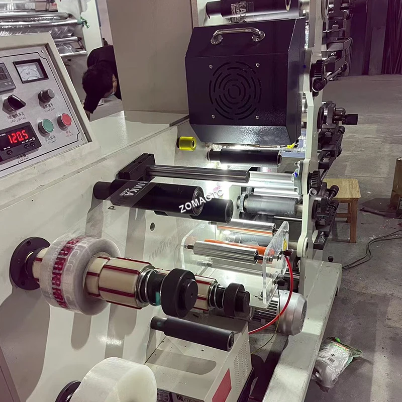 Automatic Flexo Single Color 2 Colors 3 Colours Bopp Gum Film Packaging Tape Printing Machine