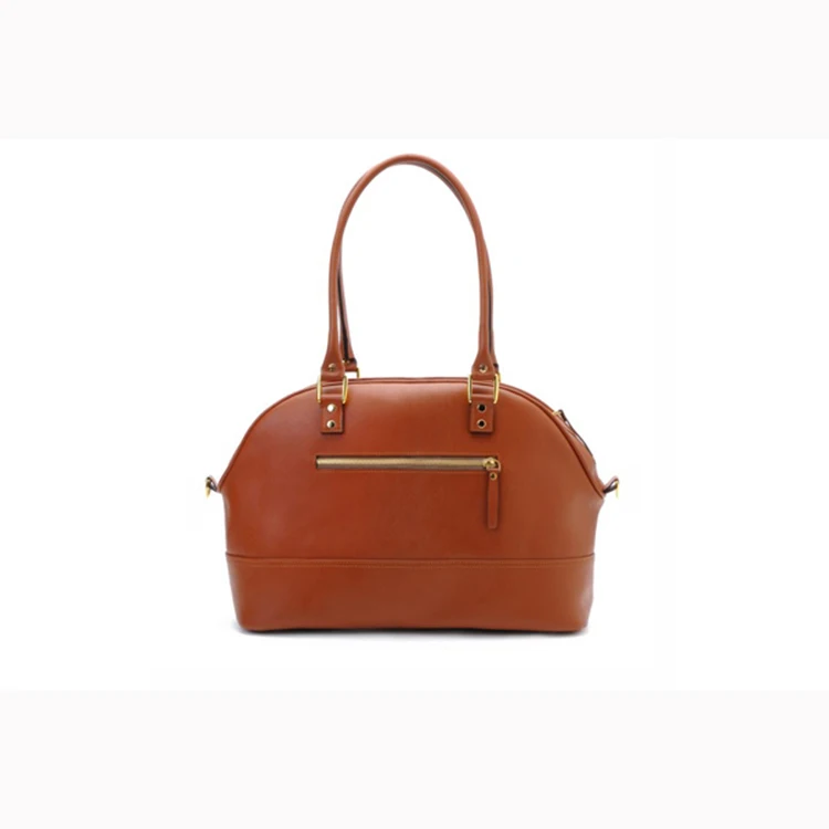Elegant Fashion Lady Handbag Brown Vegan Leather Dslr Camera Bag