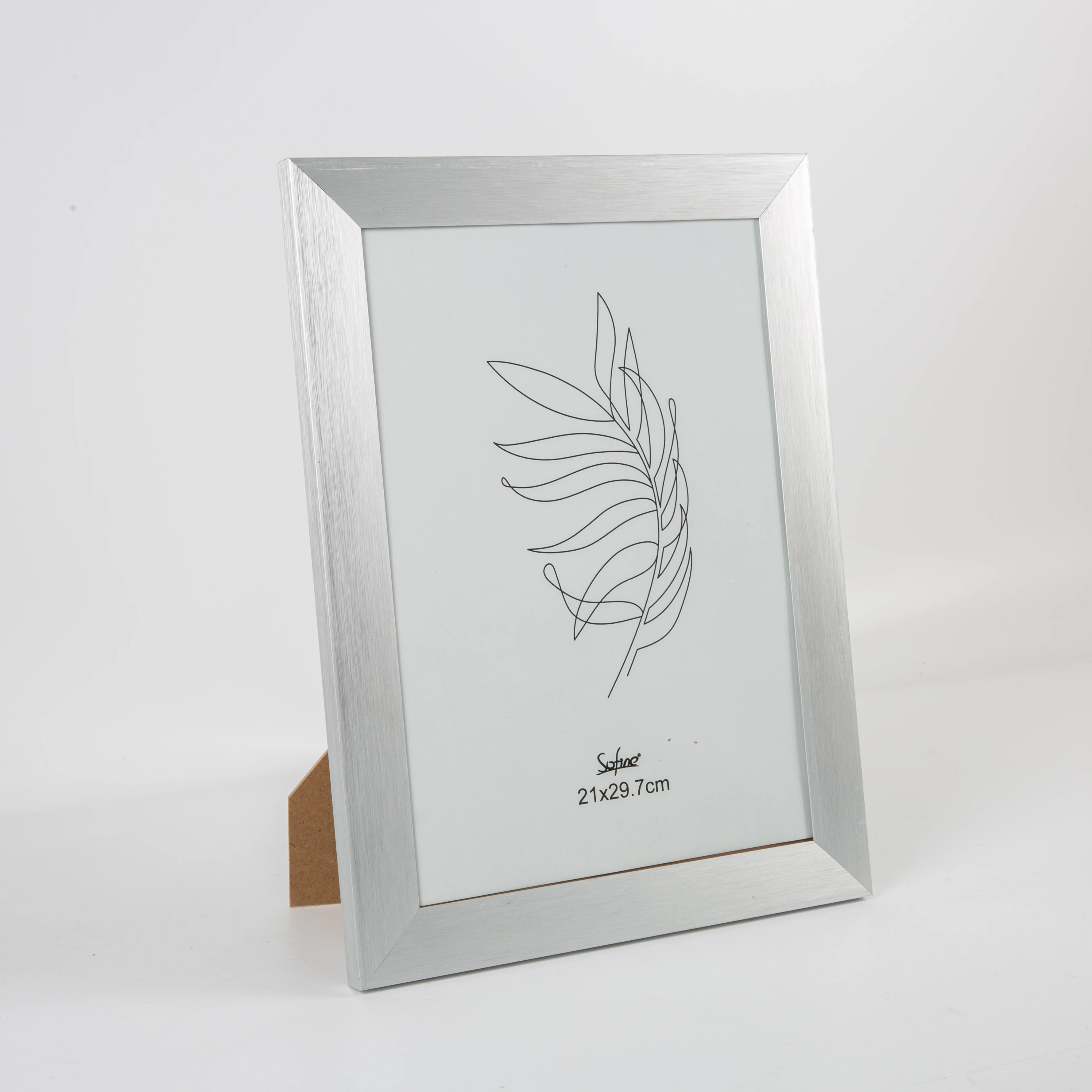 Wholesale Custom Desktop Standing Silver Black A4 Inch Metal Aluminum Alloy Photo Picture Frame With Glass