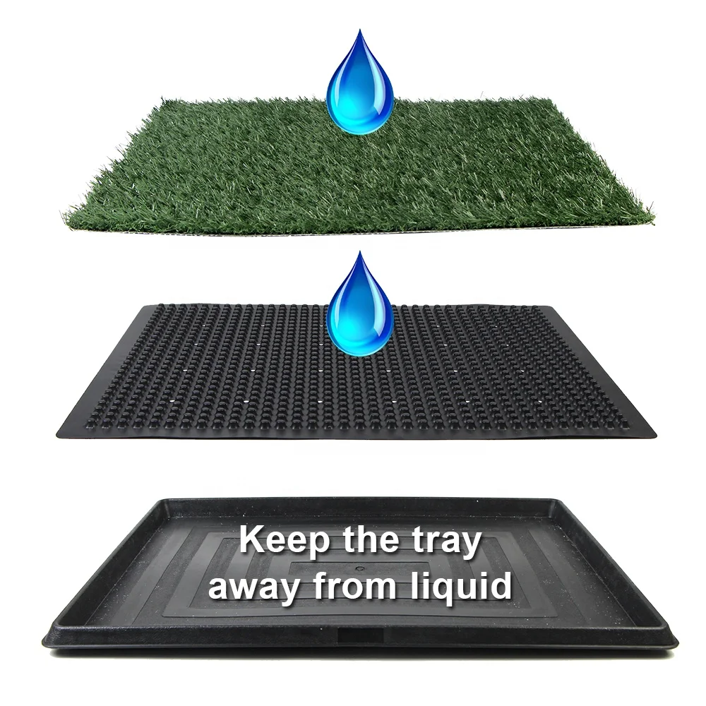 Easy clean pet training plastic grass toilet mat dog toilet artificial grass
