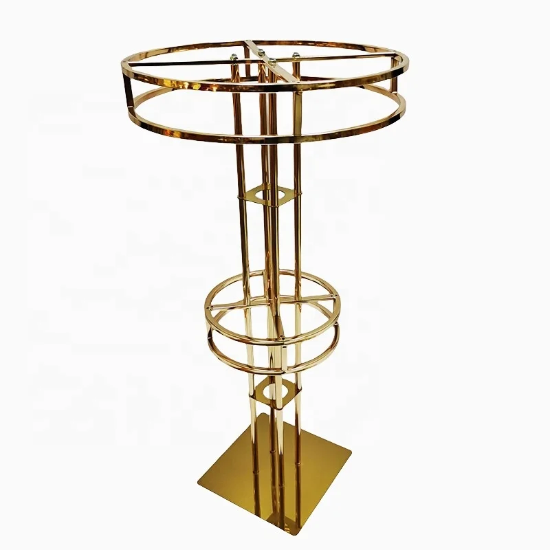 Wedding Tall Metal Vase Round Gold Flower Stands Display for Wedding Table Centerpieces