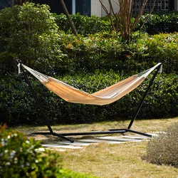 Hammock With Stand Double Cotton Hammock And Heavy Duty Steel Stand Including Portable Carrying Case