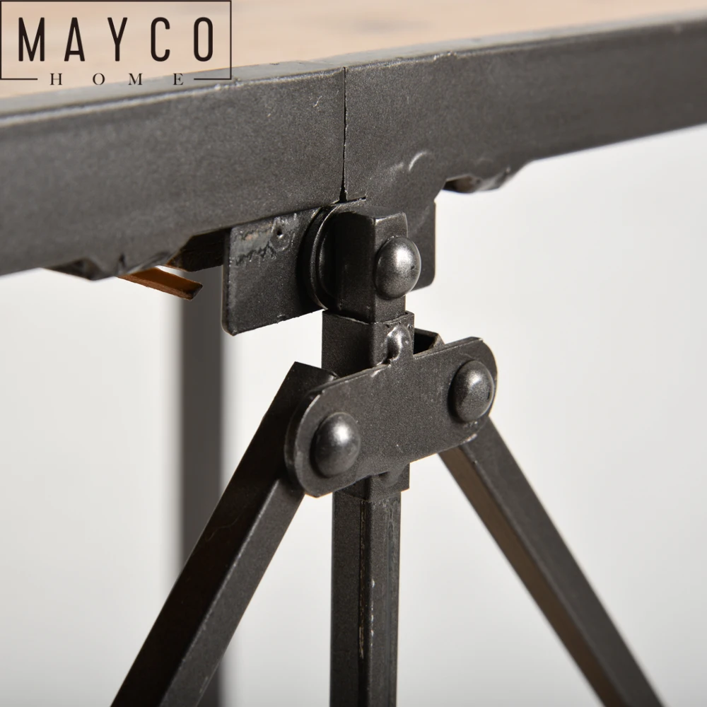 Mayco промышленный винтажный стиль Деревенская кухня гостиница металл и дерево Сервировочная Тележка с 2 многоярусными