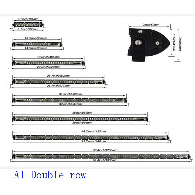 Combo Led Work Light Bar For Driving Offroad Boat Car Tractor Truck 4x4 Suv Atv 12v 24v Led Bar