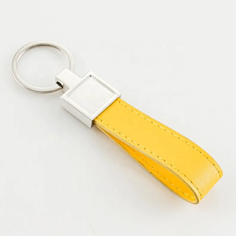keyring logo custom engraved colorful women wallet bag pendant charm vintage metal pu leather key chain