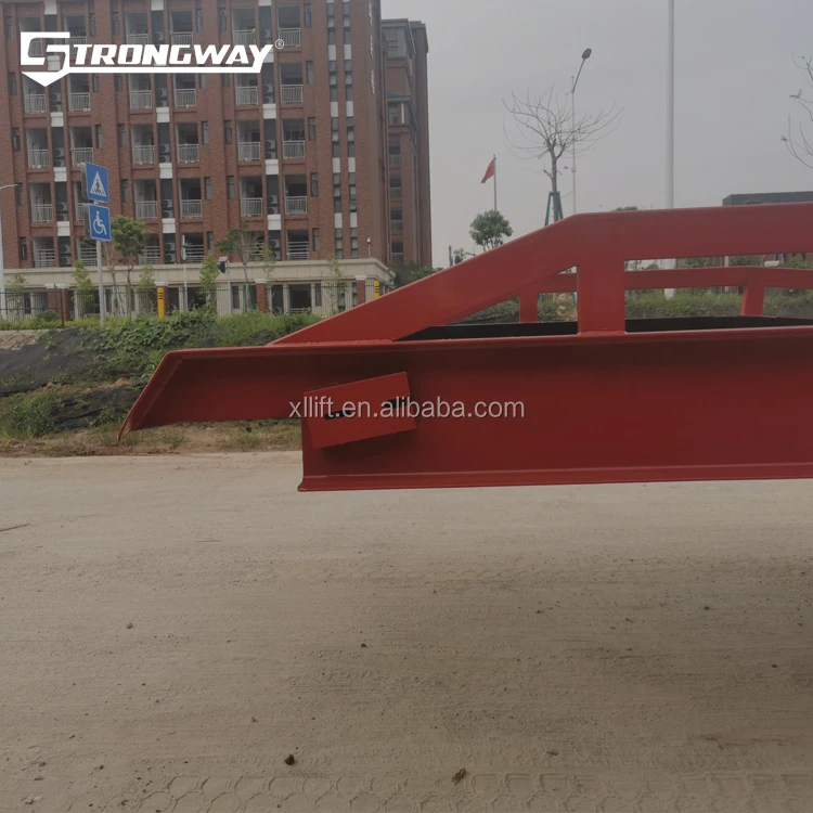 Factory strongway 6tons unloading yard ramp high strong mobile loading ramps hydraulic loading ramps for trucks