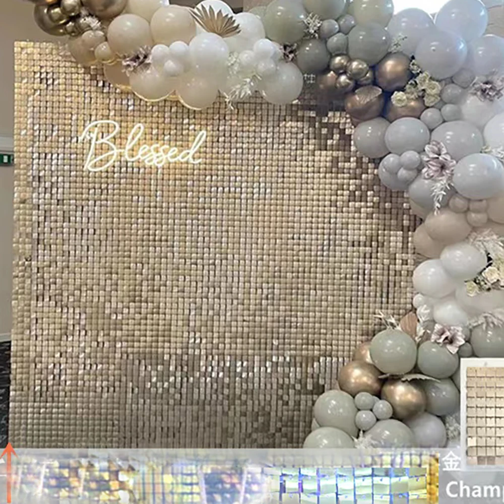 Sparking Design Sequin Shimmer Backdrop Wall For Decoration Events