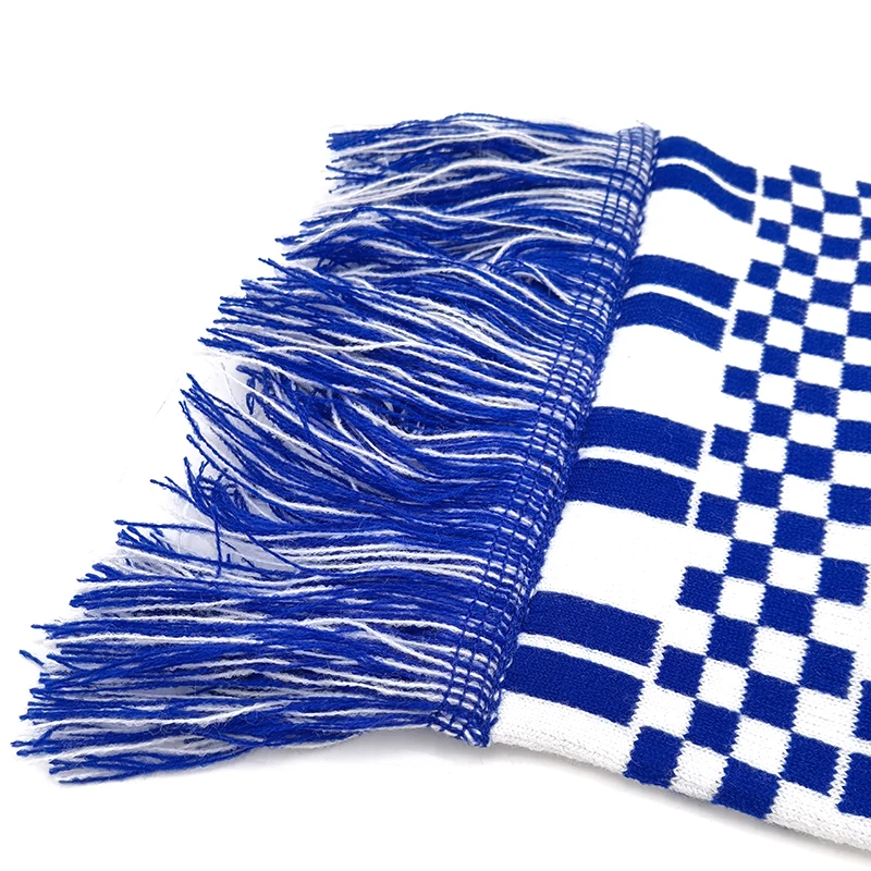 Sewingman 23SM7017 Custom National Football Soccer Team Fan Knitted Scarf with Tassel