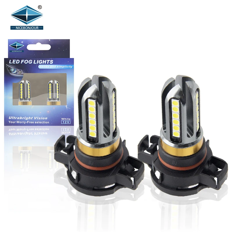 High Brightness Led Car Light H27 H4 H7 H8 H11 9005 HB3 9006 HB4 H16 Fog Light Bulb For 3030 24SMD