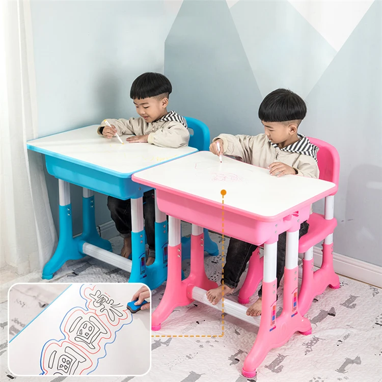 New Cheap Kids Color Plastic Writing Painting Study Table Chair Set Children Table And Chair Study