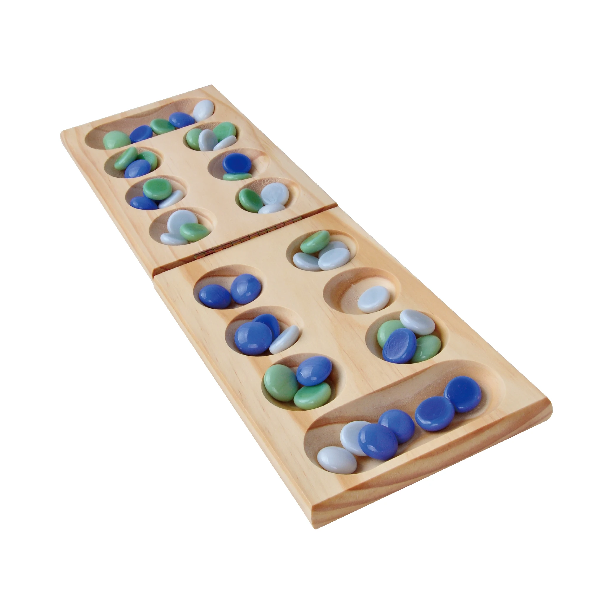 Wooden foldable mankala fold mancala board game