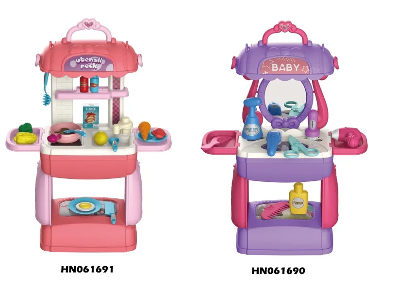 Safe beauty girl bag pretend play kit cosmetic set makeup Toy Dresser Toys Set for kids