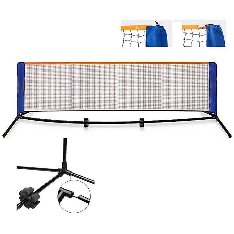 Hot Sale 12 FT Portable Badminton Tennis Volleyball Net Frame Adjustable Beach Tennis Net