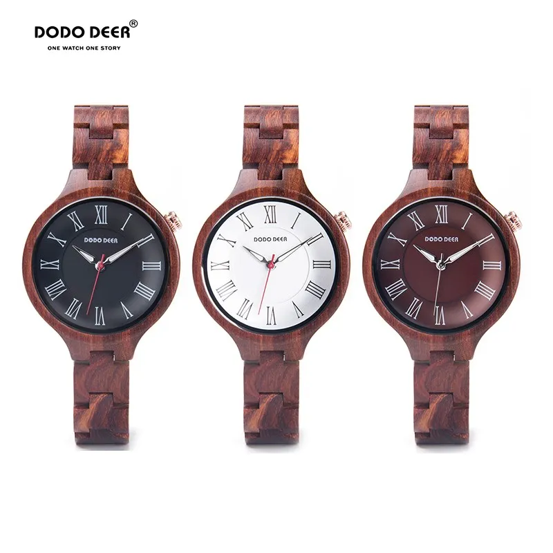 DODO DEER Trending Luxury Women Quartz Wrist Watch Movement Dress Bracelet Wood Watch OEM Fashion Japan 2019 MIYOTA Round Wooden