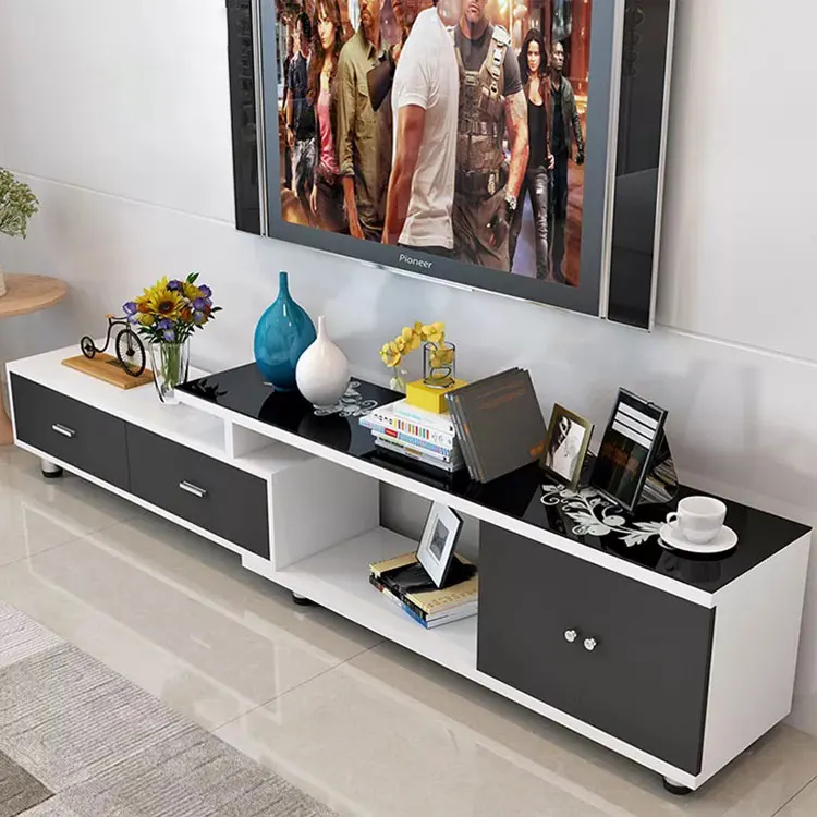 Living room furniture hot sale tv stand modern living room mdf modern style tv stand and center table