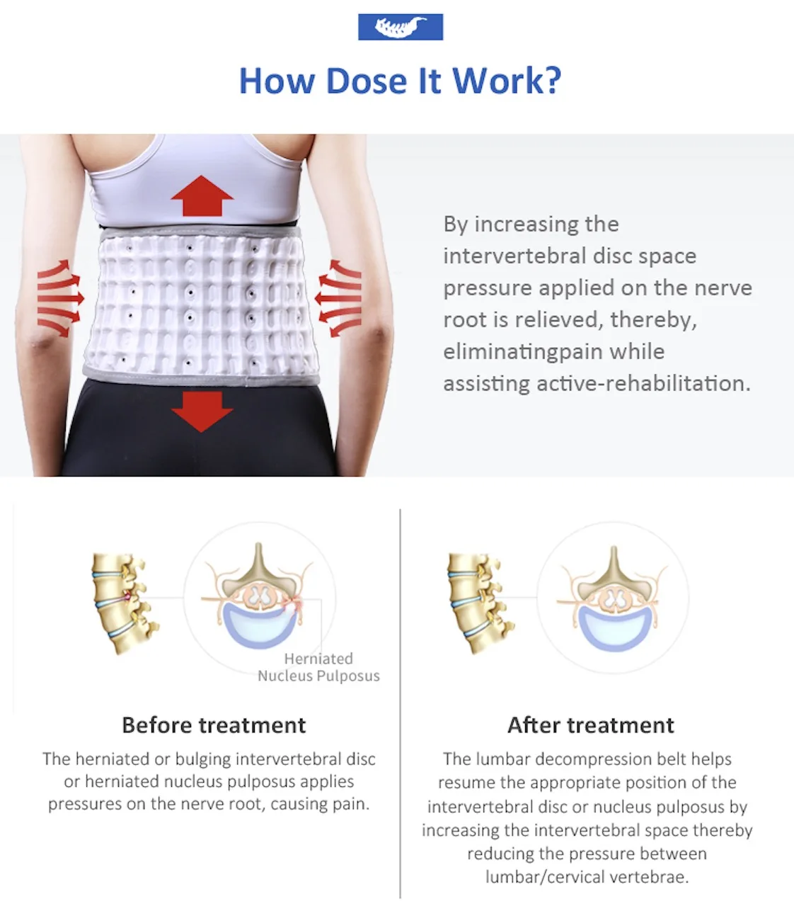 Home Use Health Care Products patent innovative new product as seen on the tv CE approved belt for back pain