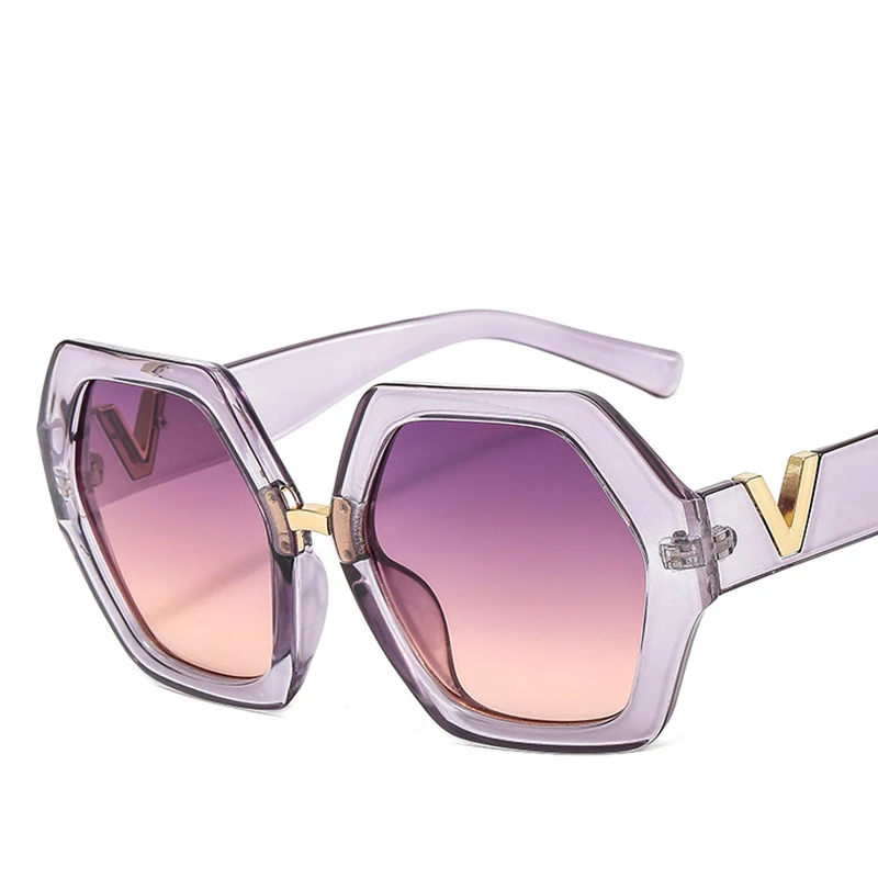 new Personalized polygonal snake pattern women shades fashion luxury sunglasses wholesale custom logo fashion glasses vintage