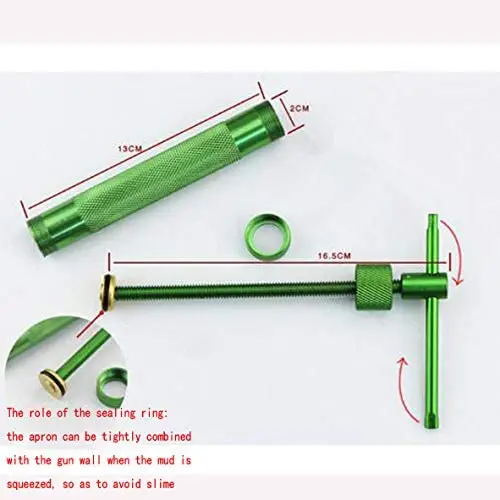 cake sculpture decoration - rotating crowded mud gun  20PCS Cake sculpture green paste clay sugar craft fondant cake gun