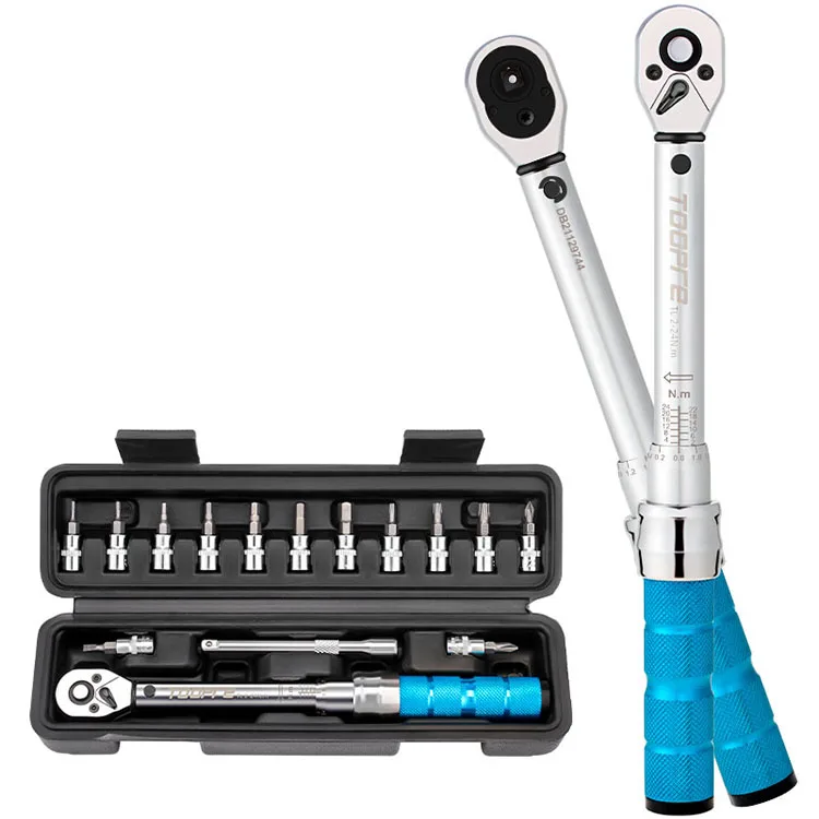 1/4 Inch Drive Bike Torque Wrench Set 2 to 14 Nm Bicycle Repair Tool Kit for MTB Mountain Road Bikes