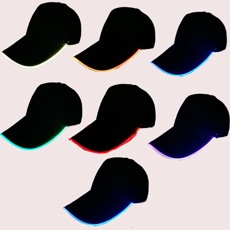 Wholesale LED Illuminated Duckbill Hats Dances Music Festivals Cool Fluorescent Hats  Bars Parties Dances Nighttime