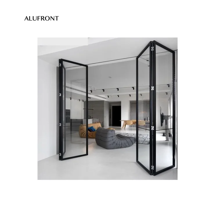 kitchen fluted glass aluminum sliding door interior wardrobe closet office stainless steel frame synchronized sliding glass door