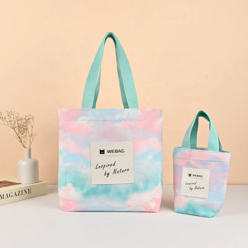 Webag OEM Factory Design Eco-Friendly Corn Velvet Fabric colorful candy shopping reusable tote bag women canvas bag