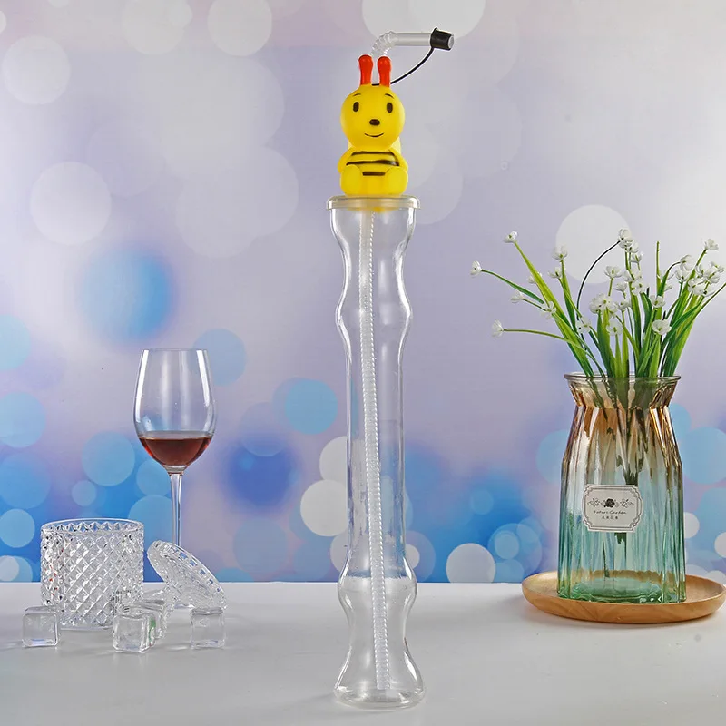Best-selling 300ml Yard Glass Plastic Long Beer Party Novelty Slush Ice Cup With Custom Logo Fruit Juice Cup