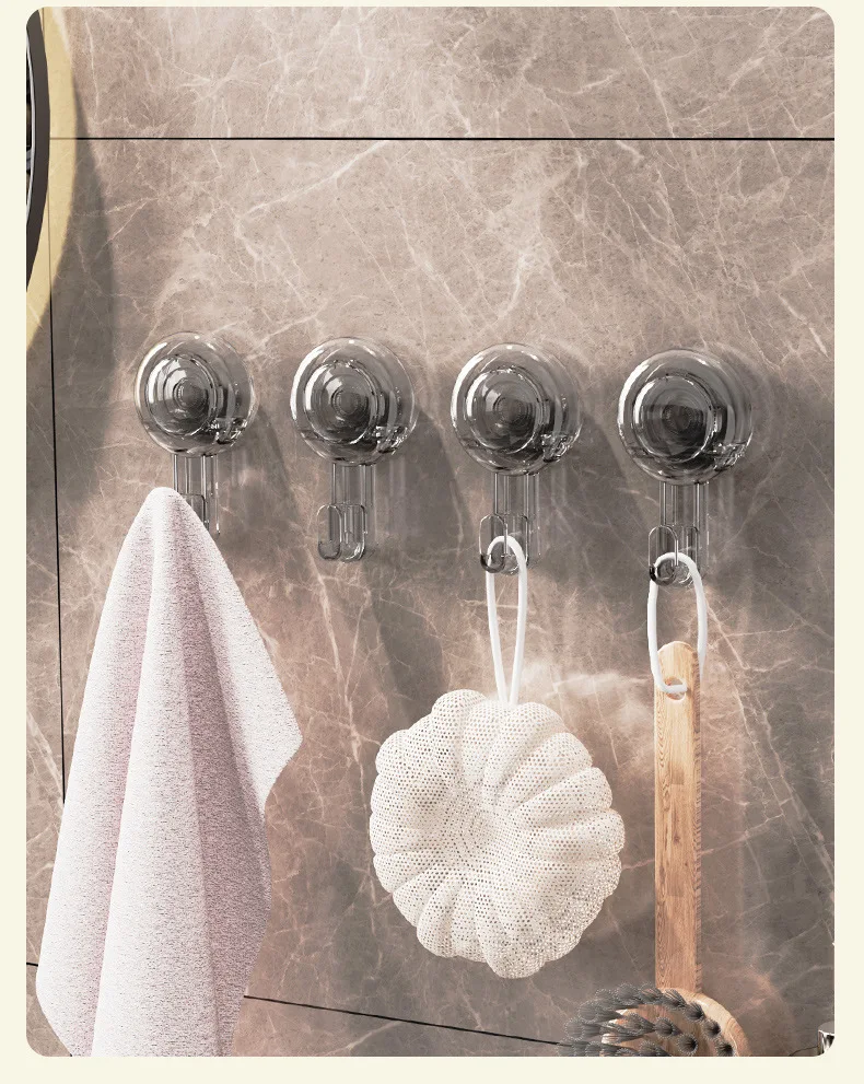 Suction cup with hook vacuum strong load bearing movable traceless swivel wall hook
