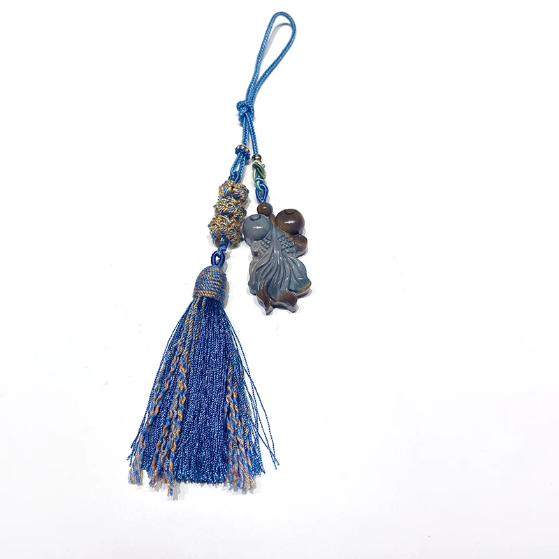 Wholesale natural High Quality crystal Necklace pendant sculpture and  agate carving tassel for gift
