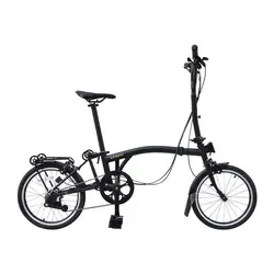 Litepro Tri-Foldable Bicycle 16 Inch 6 Speeds Steel Frame Mini Horizontal Handle Folding Bicycle M handle Folding Bike