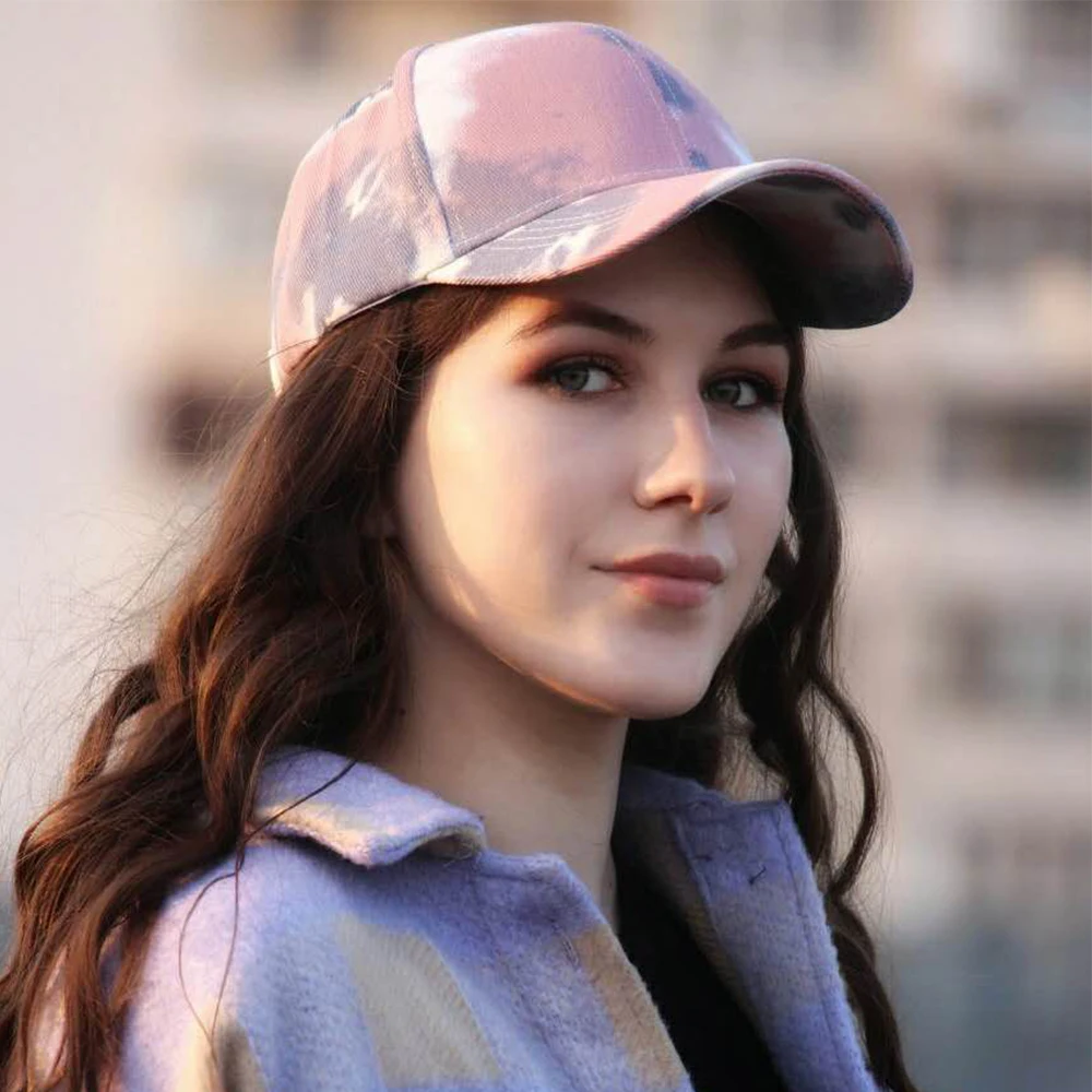 Бейсболка Tie-Dye для мужчин и женщин Весенняя Кепка-Снэпбэк цветная уличная регулируемая с защитой от
