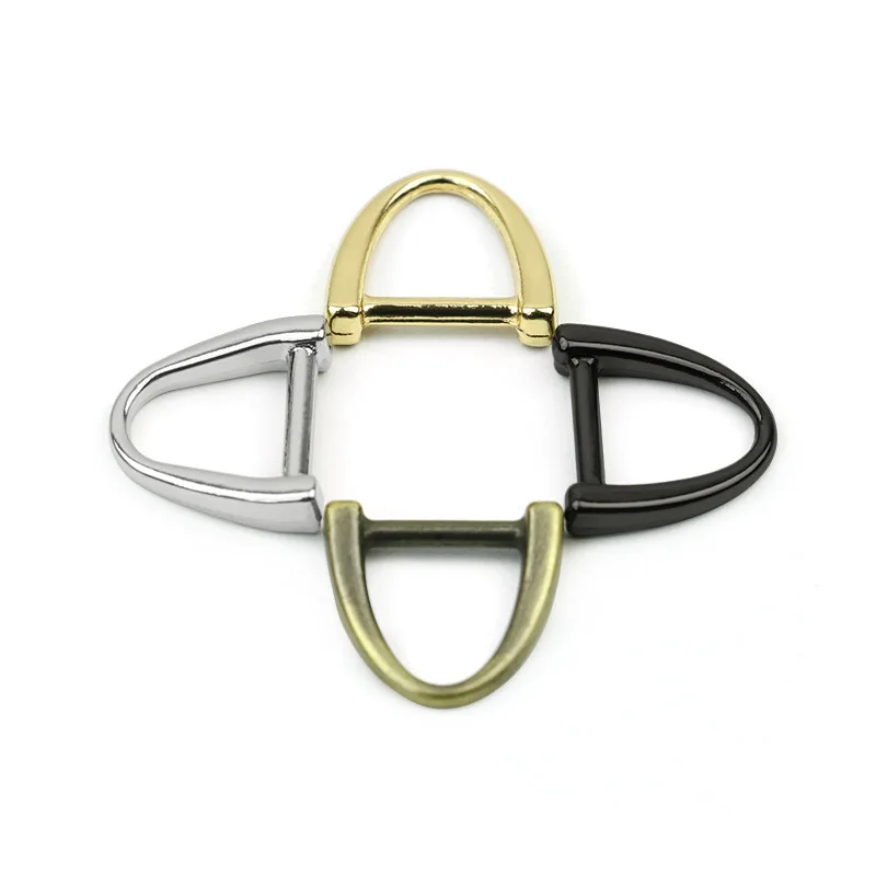 holo chrome d ring lock d ring bridge 10mm customized 304 stainless steel for bag buckle