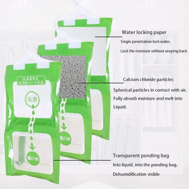China Factory Home Use Pet Paper Hanging Moisture Absorber Dehumidification Bag For Wardrobe