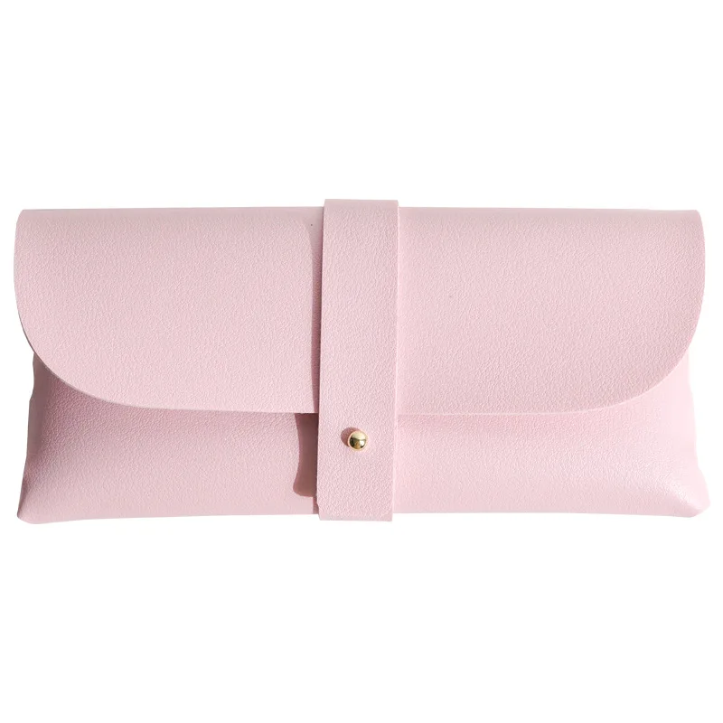 Promotion Gift Simple Glasses Bag Soft Leather Pen Pouch Bag Portable Sunglasses Pencil Case