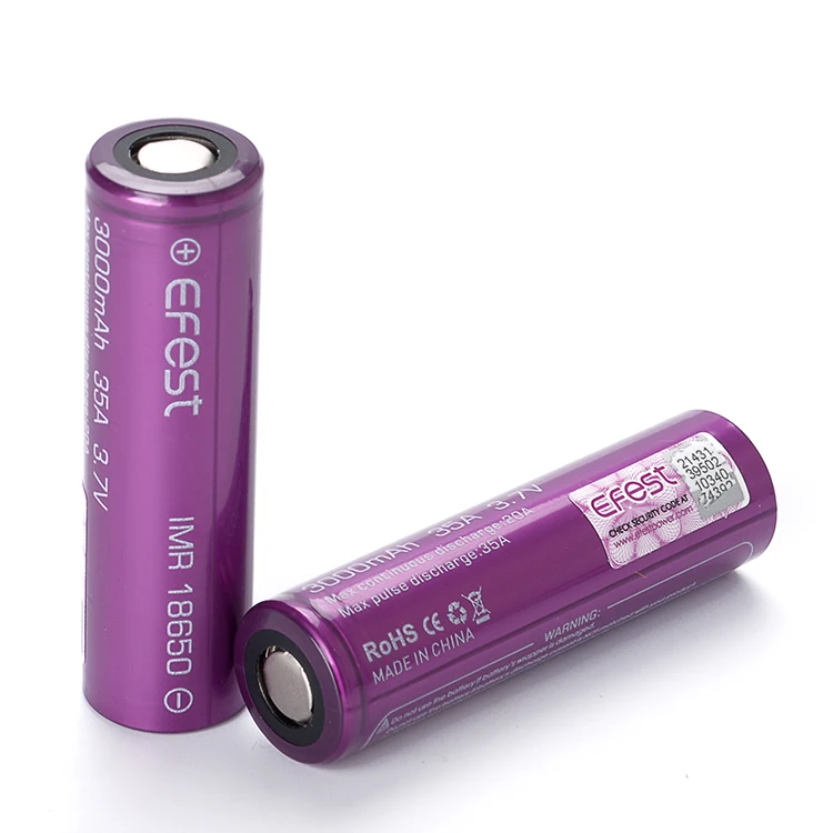Efest Original Quality 3.7 Vlot 35Amp 3000mAH 18650 Battery For Power Bank Drill Power Tool