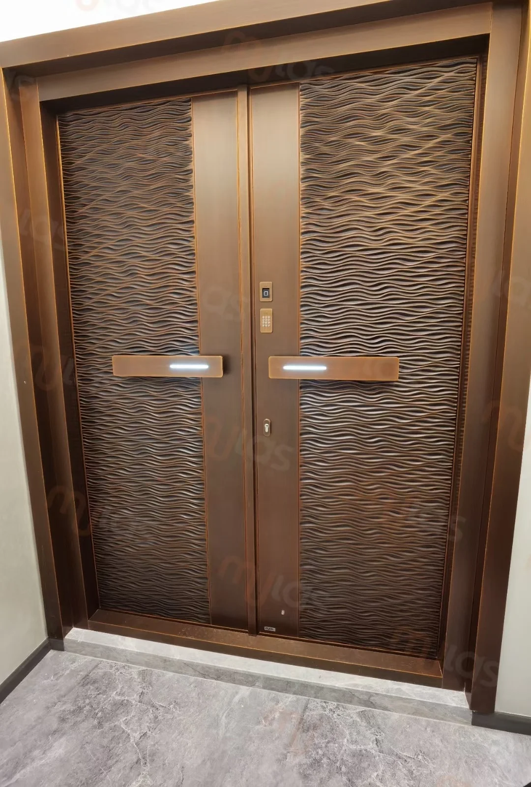 Thermal Isolation Heat Proof Copper Material Modern Style Luxury Pivot Door