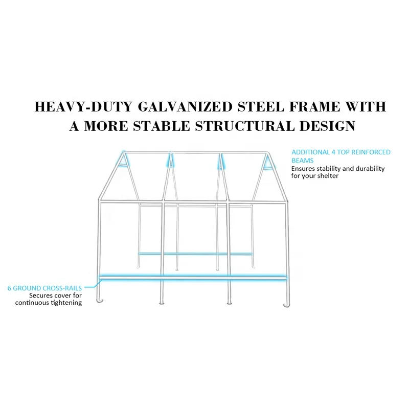 13 x 20 ft Polyethylene Anti-Snow Multi-Use Portable storage carport