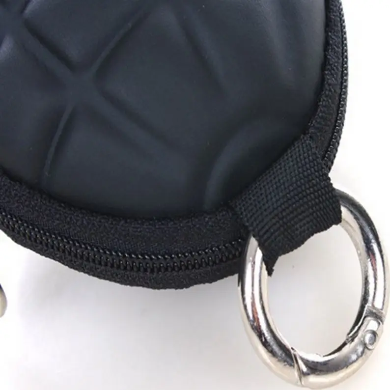2020 Multifunctional Grenade Shaped Car Keys Wallets Pu Leather Hand Zipper Coin Purse Pouch Bag Keychain Holder Case