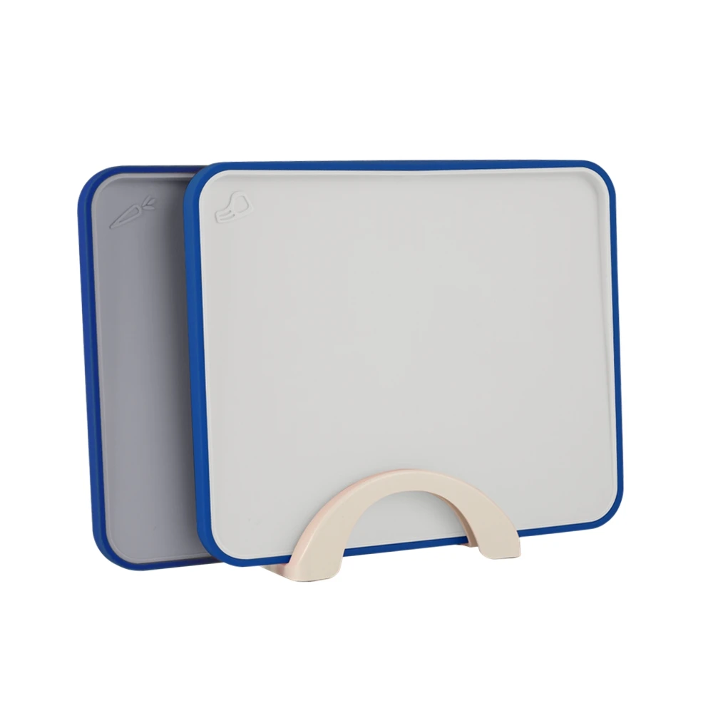 Большая кухонная разделочная доска двусторонняя Толстая легкая ручка глубокие канавки для сока