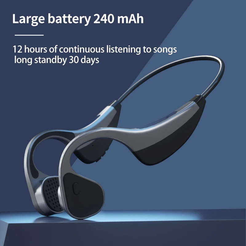 New Ture Bone Conduction Headphones Wireless Earphone IP67 Waterproof Outdoor Sports Headset K8 Not In-Ear HD With Mic