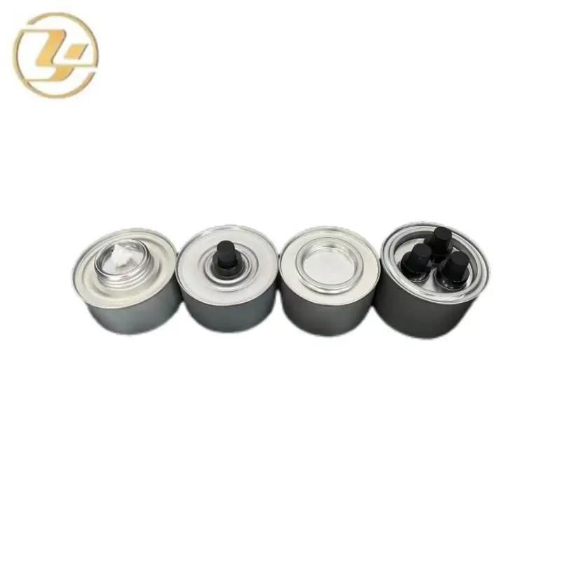 Wholesale high quality tinplate gel fuel tinplate cans empty alcohol cans with metal top, fuel can