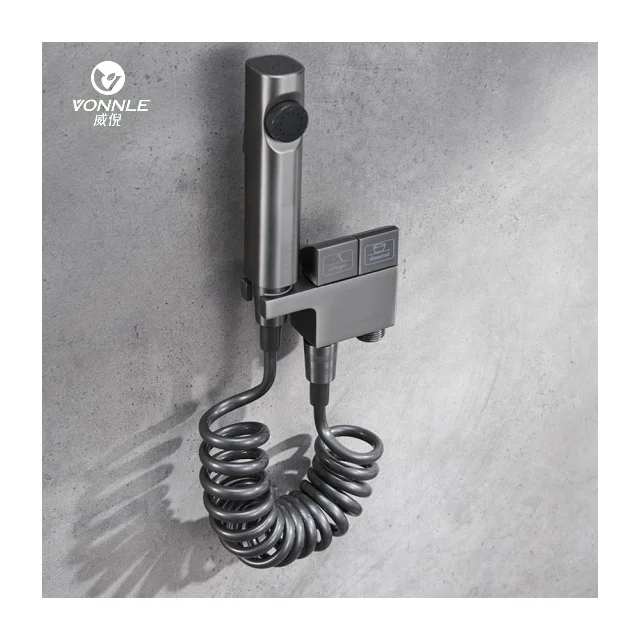Modern connection bathroom bidet toilet spray shower booster flush gun gray manual spray bathroom spray gun accessories