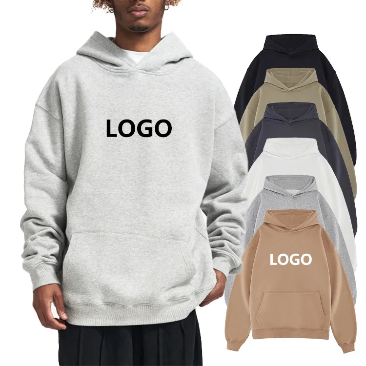 400 Gsm Men High Quality Acid Wash Heavyweight Streetwear Heavy Cotton Pullover Custom Drop Shoulder Fleece Oversized Hoodie