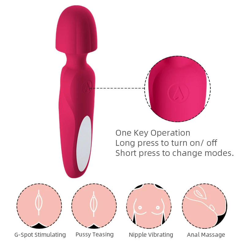 Lealle 2022 Release Mushroom Head Cute Rotating G spot stimulation Mini Vibrators for Woman Massager AV Wand