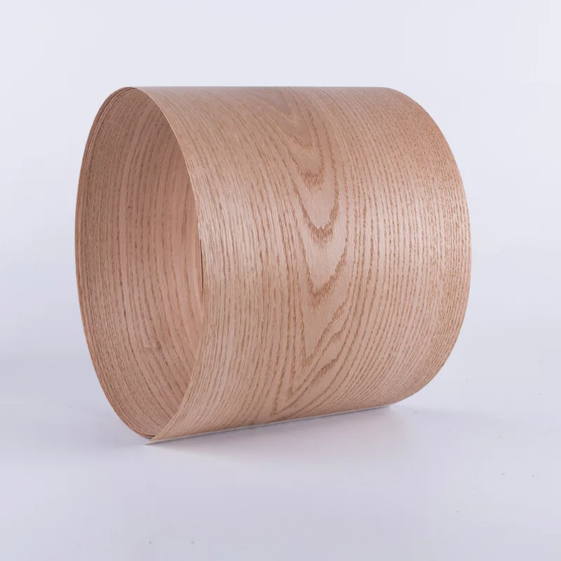 Poplar Material Oak Veneer Good Quality Crown Cut Grain Light Oak Veneered Mdf